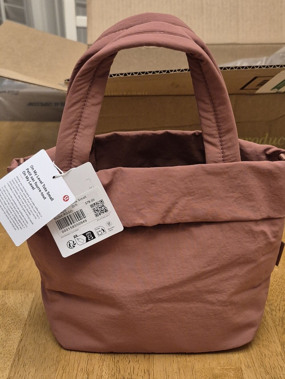 Lululemon Dusk & Rose Gold On My Level Small Tote Bag 5L Crossbody NWT - Picture 6 of 10